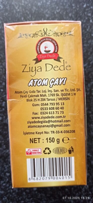 Полуфабрикаты: Прессованный турецкий чай “Atom” от компании Ziya Dede – набор трав в at lalafo.az — 5 Полуфабрикаты: Прессованный турецкий чай “Atom” от компании Ziya Dede – набор трав в — 5