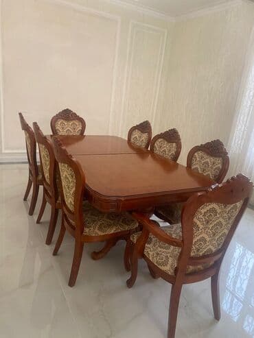 Qonaq otağı üçün, İşlənmiş, Açılan, Kvadrat masa, 8 stul lalafo.az -da Qonaq otağı üçün, İşlənmiş, Açılan, Kvadrat masa, 8 stul