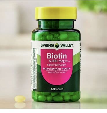 Spring Valley Biotin 5,000 mcg – 120 softgel - Məhsul tipi: Qida lalafo.az -da Spring Valley Biotin 5,000 mcg – 120 softgel - Məhsul tipi: Qida