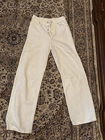 Şalvar, Massimo Dutti, rəng - Ağ lalafo.az -da Şalvar, Massimo Dutti, rəng - Ağ