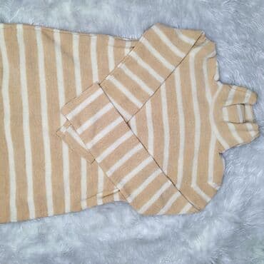 Zolaqlı qadın sviteri - Rəng: bej və krem zolaqlar - Model: dar lalafo.az -da Zolaqlı qadın sviteri - Rəng: bej və krem zolaqlar - Model: dar