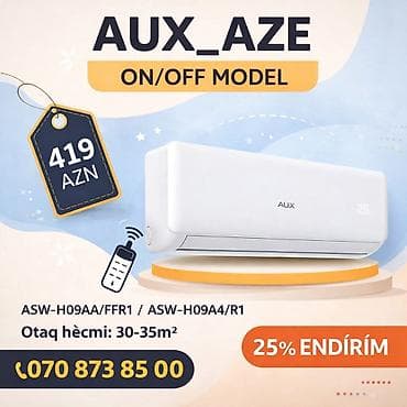 Kondisioner AUX, Yeni, 30-35 kv. m, Split sistem, Kredit var, Ödənişli quraşdırma lalafo.az -da Kondisioner AUX, Yeni, 30-35 kv. m, Split sistem, Kredit var, Ödənişli quraşdırma