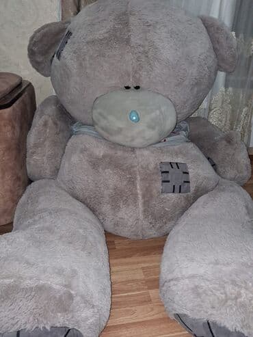 Böyük ölçülü plyuş ayı oyuncaq - Rəng: açıq boz - Material: yumşaq lalafo.az -da Böyük ölçülü plyuş ayı oyuncaq - Rəng: açıq boz - Material: yumşaq