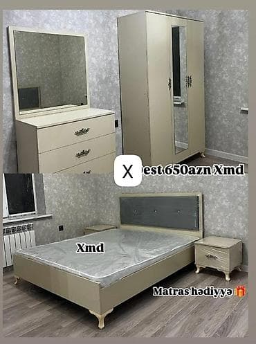 Yataq otağı dəsti Tərkibi: - 2 qapılı şkaf, ortada güzgü - Geniş lalafo.az -da Yataq otağı dəsti Tərkibi: - 2 qapılı şkaf, ortada güzgü - Geniş