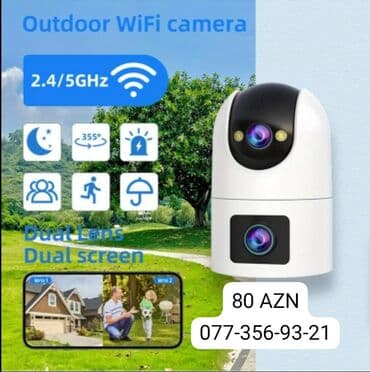 Açıq məkanlar üçün Wi‑Fi kamera - İkili linza, ikili ekran lalafo.az -da Açıq məkanlar üçün Wi‑Fi kamera - İkili linza, ikili ekran