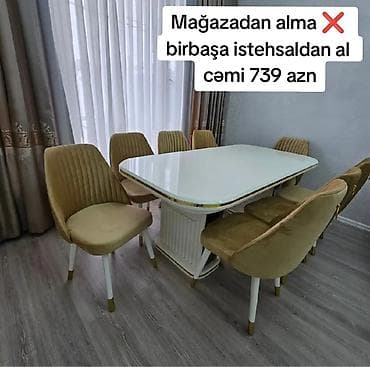 Qonaq otağı üçün, Yeni, Açılmayan, Oval masa, 6 stul lalafo.az -da Qonaq otağı üçün, Yeni, Açılmayan, Oval masa, 6 stul