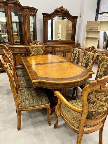 Qonaq otağı üçün, İşlənmiş, Açılan, Dördbucaq masa, 8 stul lalafo.az -da Qonaq otağı üçün, İşlənmiş, Açılan, Dördbucaq masa, 8 stul