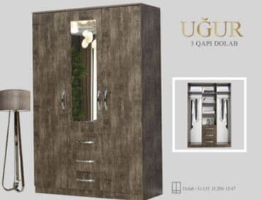 Yeni, Açılan, 3 qapılı Düz dolab, Qarderob, paltar dolabı lalafo.az -da Yeni, Açılan, 3 qapılı Düz dolab, Qarderob, paltar dolabı