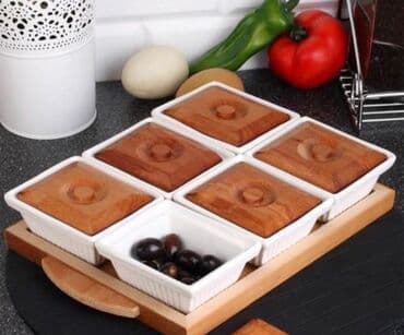 Kahvaltı desti Türkiye istehsalı Bamboo altlıq Bamboo qapaq Keramika lalafo.az -da Kahvaltı desti Türkiye istehsalı Bamboo altlıq Bamboo qapaq Keramika