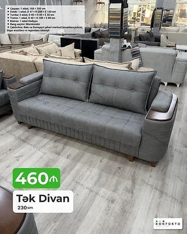 Tək divan – 230 sm - Rəng seçimi: mümkündür - Transformasiya: açılıb lalafo.az -da Tək divan – 230 sm - Rəng seçimi: mümkündür - Transformasiya: açılıb