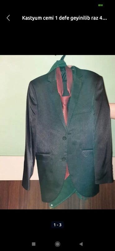 Kastyum cemi 1 defe geyinilib raz 48/6 qiy 30 azn lalafo.az -da Kastyum cemi 1 defe geyinilib raz 48/6 qiy 30 azn