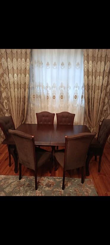 Qonaq otağı üçün, İşlənmiş, 6 stul lalafo.az -da Qonaq otağı üçün, İşlənmiş, 6 stul