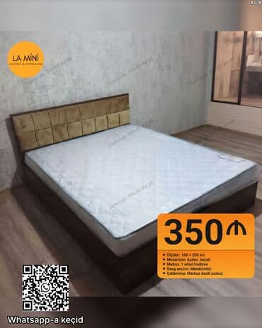 İkinəfərlik çarpayı, Bazalı, Matras ilə, Siyirməli lalafo.az -da İkinəfərlik çarpayı, Bazalı, Matras ilə, Siyirməli