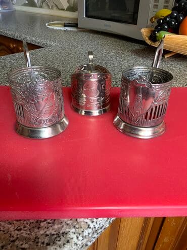 Fincanlar, rəng - Gümüşü, Metal, Azərbaycan lalafo.az -da Fincanlar, rəng - Gümüşü, Metal, Azərbaycan