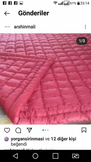 CEHİZLİK YORĞAN-DÖŞƏK SİFARİŞİ
YUN VƏ QAZ TÜKÜ SATIŞI lalafo.az -da CEHİZLİK YORĞAN-DÖŞƏK SİFARİŞİ
YUN VƏ QAZ TÜKÜ SATIŞI