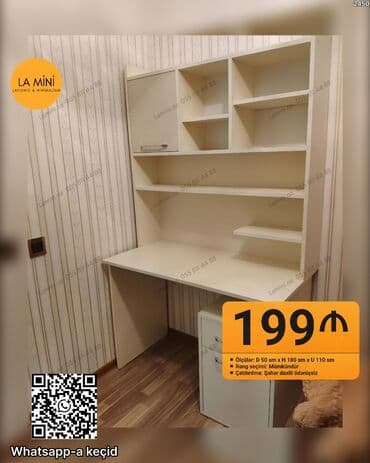 - Məhsul: İş/oxu masası və üst rəfli modul - Qiymət: 199 ₼ (şəkildə lalafo.az -da - Məhsul: İş/oxu masası və üst rəfli modul - Qiymət: 199 ₼ (şəkildə
