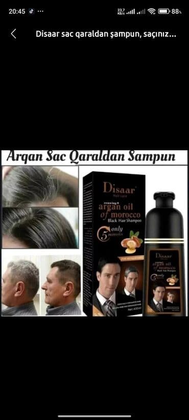 Disaar sac qaraldan şampun, saçınızı 5 dəqiqə ərzində qara rəngə lalafo.az -da Disaar sac qaraldan şampun, saçınızı 5 dəqiqə ərzində qara rəngə