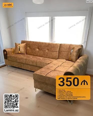 Künc divan – La Mini - Ölçülər: 260 × 160 sm - Mexanizm: Açılan lalafo.az -da Künc divan – La Mini - Ölçülər: 260 × 160 sm - Mexanizm: Açılan