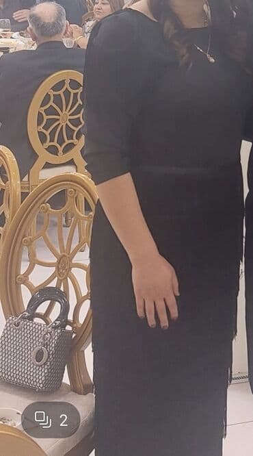 Qara zərif ziyafət donu - Rəng: qara - Üslub: klassik, minimal dizayn lalafo.az -da Qara zərif ziyafət donu - Rəng: qara - Üslub: klassik, minimal dizayn