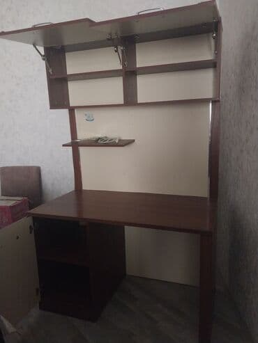 Другая мебель на заказ: Прямой стол, С полками, С выдвижными ящиками, Азербайджан, Ламинат текстурный, Без гарантии, Нет кредита at lalafo.az — 4 Другая мебель на заказ: Прямой стол, С полками, С выдвижными ящиками, Азербайджан, Ламинат текстурный, Без гарантии, Нет кредита — 4