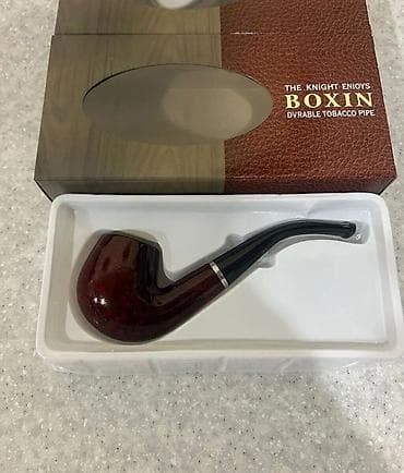 BOXIN tütün borusu - Klassik əyri formalı dizayn - Qırmızı-qəhvəyi lalafo.az -da BOXIN tütün borusu - Klassik əyri formalı dizayn - Qırmızı-qəhvəyi