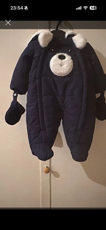 Uşaq üçün qış kombinezonu - Rəng: tünd göy - Dizayn: ön hissədə tüklü lalafo.az -da Uşaq üçün qış kombinezonu - Rəng: tünd göy - Dizayn: ön hissədə tüklü