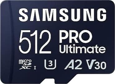 Samsung PRO Ultimate microSDXC 512GB + SD adapter Samsung 512 GB PRO lalafo.az -da Samsung PRO Ultimate microSDXC 512GB + SD adapter Samsung 512 GB PRO