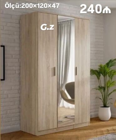 Açılan, 3 qapılı Düz dolab, Qarderob, paltar dolabı lalafo.az -da Açılan, 3 qapılı Düz dolab, Qarderob, paltar dolabı