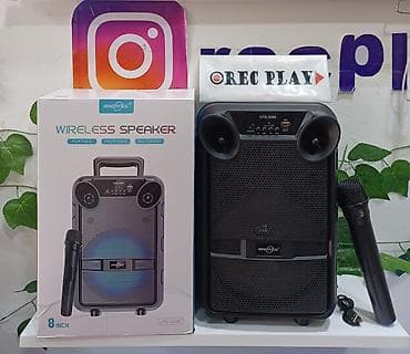 Bluetooth 8 düymlük dinamik Simsiz mikrafon FM radio Led işıqlı lalafo.az -da Bluetooth 8 düymlük dinamik Simsiz mikrafon FM radio Led işıqlı