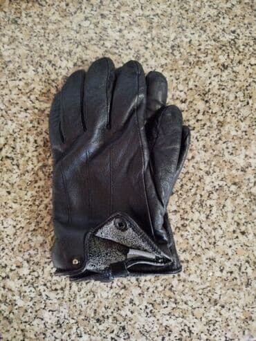 Qara dəri əlcək – klassik model - Material: yumşaq təbii dəri (xarici lalafo.az -da Qara dəri əlcək – klassik model - Material: yumşaq təbii dəri (xarici