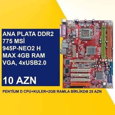 Ana Platası MSI Ana Plata "DDR2 775 MSI 945P Neo2", İşlənmiş lalafo.az -da Ana Platası MSI Ana Plata "DDR2 775 MSI 945P Neo2", İşlənmiş