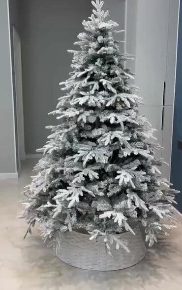 Qar örtüklü süni Yeni il şamı - Realistik, sıx budaqlı dizayn – qar lalafo.az -da Qar örtüklü süni Yeni il şamı - Realistik, sıx budaqlı dizayn – qar