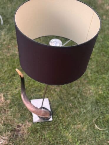 Dekorativ lampa - Silindrik, tünd bənövşəyi/şokolad rəngli abajur, iç lalafo.az -da Dekorativ lampa - Silindrik, tünd bənövşəyi/şokolad rəngli abajur, iç