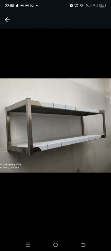 Nerjaveykalar: Paslanmayan metaldan hazırlanmış, divara bərkidilən rəflər. Mətbəx lalafo.az -da — 3 Nerjaveykalar: Paslanmayan metaldan hazırlanmış, divara bərkidilən rəflər. Mətbəx — 3