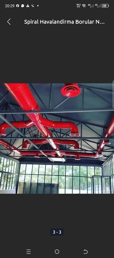 Spiral havalandırma boruları və hava kanalları - Material: galvanizli lalafo.az -da Spiral havalandırma boruları və hava kanalları - Material: galvanizli