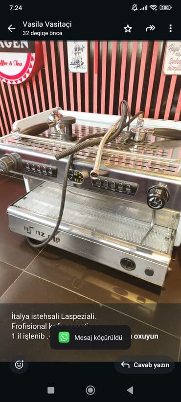 İtalya istehsali Laspeziali. Frofisional kofe aparati. 1 il işlenib .+ lalafo.az -da İtalya istehsali Laspeziali. Frofisional kofe aparati. 1 il işlenib .+