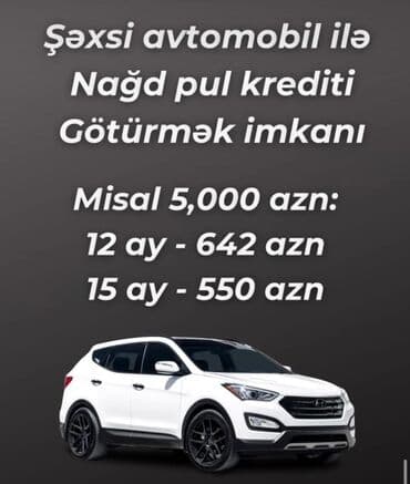 Şəxsi avtomobilinizin təminatı ilə nağd pul krediti əldə etmək imkanı lalafo.az -da Şəxsi avtomobilinizin təminatı ilə nağd pul krediti əldə etmək imkanı