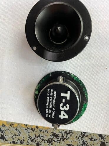 T-34 yüksək tezlikli dinamik (tweeter) cütlük. Xüsusiyyətlər: - lalafo.az -da T-34 yüksək tezlikli dinamik (tweeter) cütlük. Xüsusiyyətlər: -