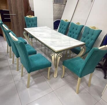 Qonaq otağı üçün, İşlənmiş, Açılmayan, Dördbucaq masa, 8 stul lalafo.az -da Qonaq otağı üçün, İşlənmiş, Açılmayan, Dördbucaq masa, 8 stul