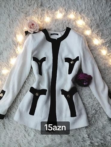 Qadın geyim dəsti – ayrı-ayrı satılır 1) Ağ-qara jaket – 15 AZN - lalafo.az -da Qadın geyim dəsti – ayrı-ayrı satılır 1) Ağ-qara jaket – 15 AZN -