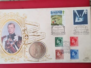 Конверт с памятной медалью Короля Великобритании ЭДВАРДА Vlll lalafo.az -da Конверт с памятной медалью Короля Великобритании ЭДВАРДА Vlll