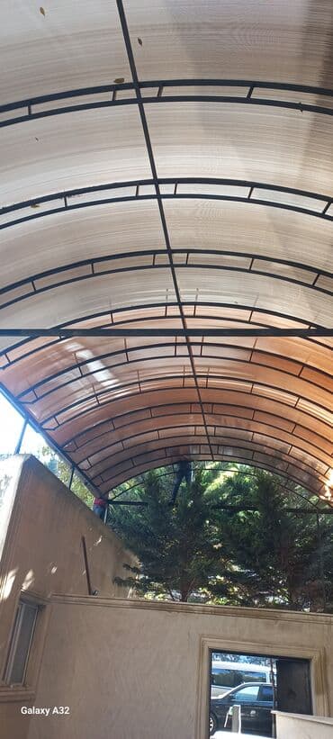 Polikarbonat dam örtüyü – metal konstruksiya ilə - Qövs formalı lalafo.az -da Polikarbonat dam örtüyü – metal konstruksiya ilə - Qövs formalı