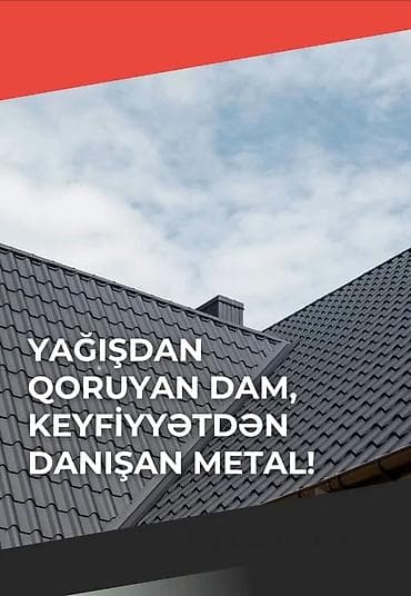 Məhsul: Metal dam örtükləri - Yağıntıdan etibarlı qoruma təmin edən at lalafo.az Məhsul: Metal dam örtükləri - Yağıntıdan etibarlı qoruma təmin edən