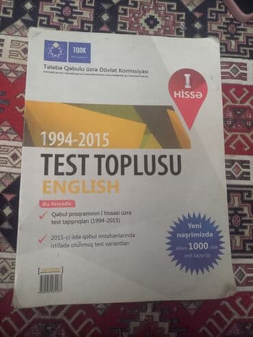 TQDK – Test Toplusu: English (I hissə), 1994–2015 Xüsusiyyətlər: - lalafo.az -da TQDK – Test Toplusu: English (I hissə), 1994–2015 Xüsusiyyətlər: -