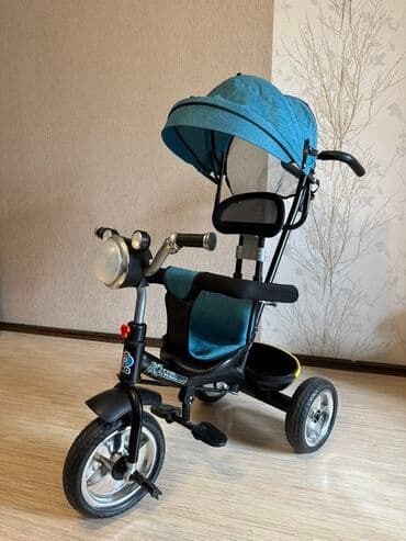 Uşaq üçtəkərli velosipedi – valideyn tutacağı və günqoruyucu tentlə - lalafo.az -da Uşaq üçtəkərli velosipedi – valideyn tutacağı və günqoruyucu tentlə -