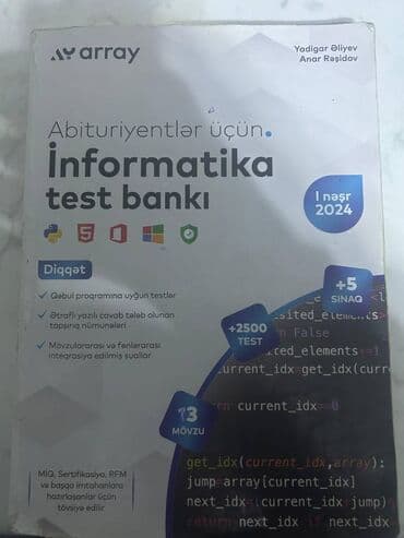 İdeal vəziyyətdə Array Test Bankı satılır. İşlənmişdir,içərisi biraz lalafo.az -da İdeal vəziyyətdə Array Test Bankı satılır. İşlənmişdir,içərisi biraz