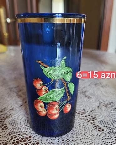 Stəkanlar, rəng - Mavi, Şüşə, 6 ədədli dəst, SSRİ lalafo.az -da Stəkanlar, rəng - Mavi, Şüşə, 6 ədədli dəst, SSRİ