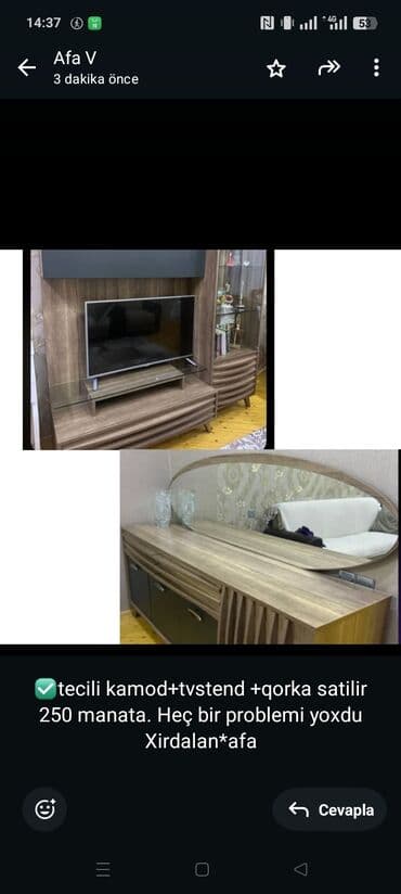 ✅tecili kamod+tvstend +qorka satilir 250 manata. Heç bir problemi lalafo.az -da ✅tecili kamod+tvstend +qorka satilir 250 manata. Heç bir problemi
