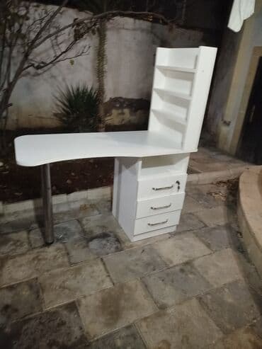 Другая мебель на заказ: Угловой стол, Без стула, С полками, С выдвижными ящиками, МДФ at lalafo.az — 3 Другая мебель на заказ: Угловой стол, Без стула, С полками, С выдвижными ящиками, МДФ — 3