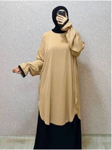 Ətəkli dəst endirimlə. Hicab geyimləri. Qolu küpürlü, Əzra modeli lalafo.az -da Ətəkli dəst endirimlə. Hicab geyimləri. Qolu küpürlü, Əzra modeli